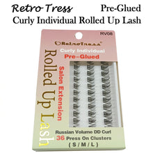 RetroTress Curly Individual Rolled Up Lash, Pre Glued