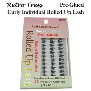 RetroTress Curly Individual Rolled Up Lash, Pre Glued