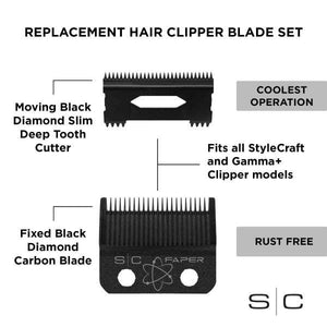 SC FAPER Black Diamond Slim Deep Tooth Replacement Clipper Blade (SC520B)