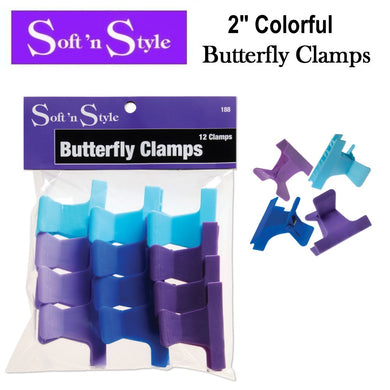 Soft 'n Style Clips, Butterfly Camps, Colorful 2