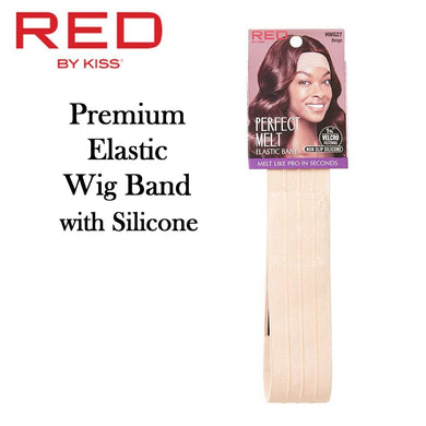 Red by Kiss Wig Band, Beige Premium Elastic Wig Band with Silicone (HWG27)