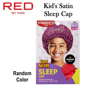 Red by Kiss Cap,  Kids Satin Sleep Cap (HJ02) [Random Color]