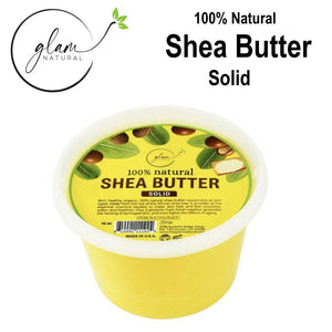 Glam Natural Shea Butter, Solid 16 oz