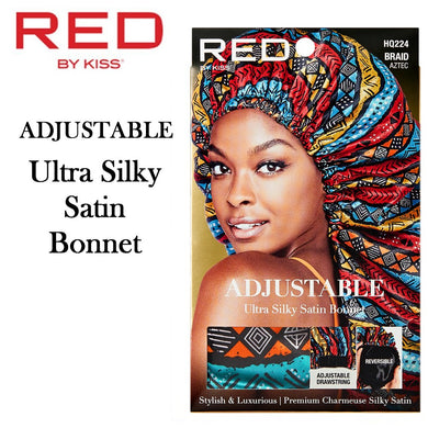 Red by Kiss Bonnet, Aztec Adjustable Ultra Silky Satin Bonnet (HQ224)