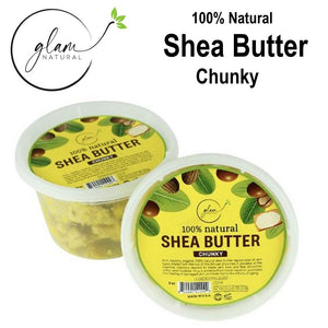 Glam Natural Shea Butter, Chunky 10 oz