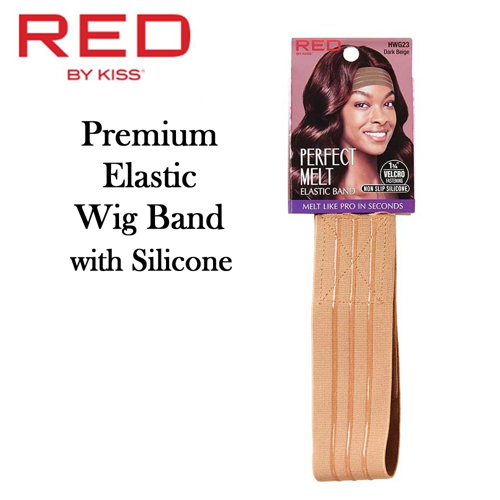 Red by Kiss Wig Band, Dark Beige Premium Elastic Wig Band with Silicone (HWG23)