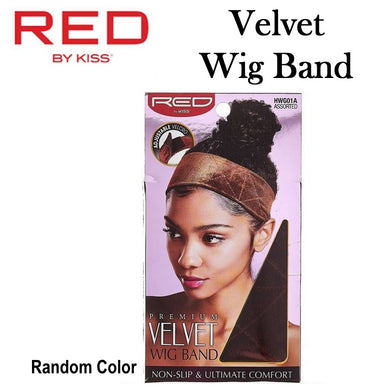 Red by Kiss Wig Band, Velvet Wig Band (HWG01A) [Random Color]