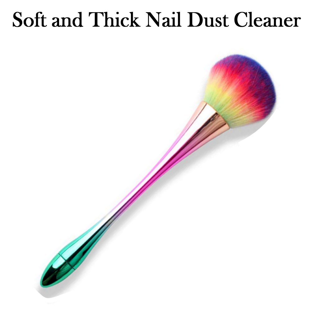 Nail Clean Brush, Multicolored Acrylic and Gel Nail Art Dust Cleaner