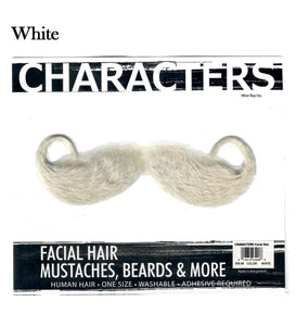 Characters Facial Hair, Mustache #6 "Handlebar" (Black or White)