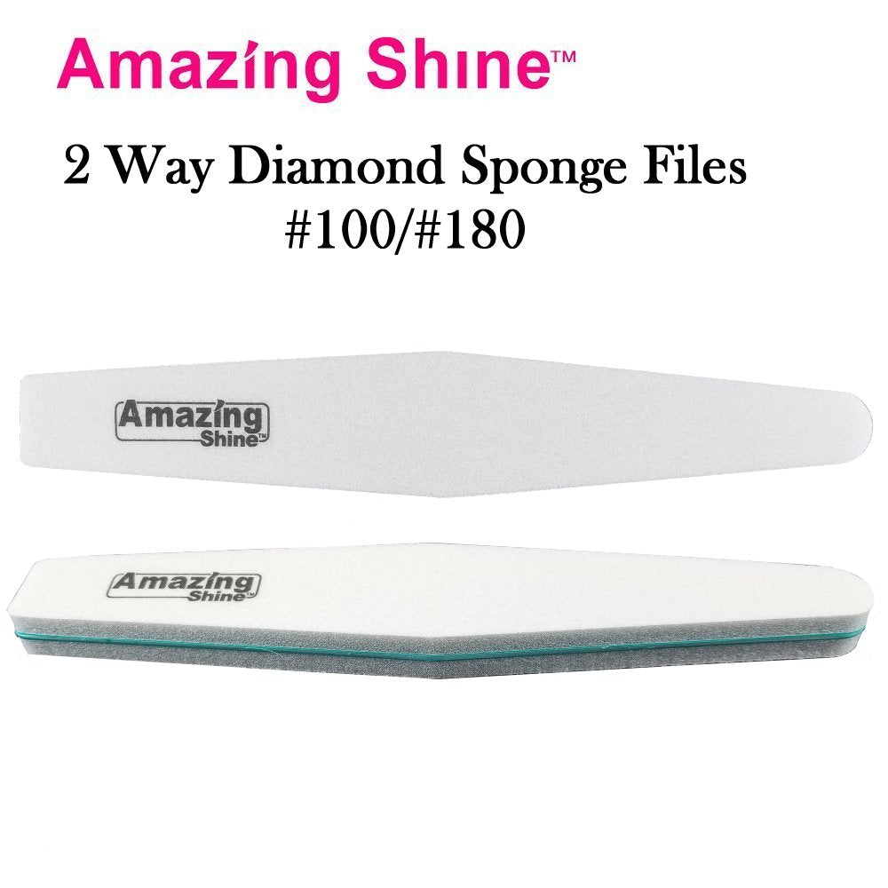 Amazing Shine 2 Way Diamond Sponge Files #100/#180