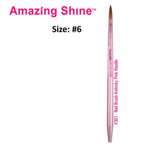Amazing Shine Kolinsky Oval Nail Brushes (#6 and #8)