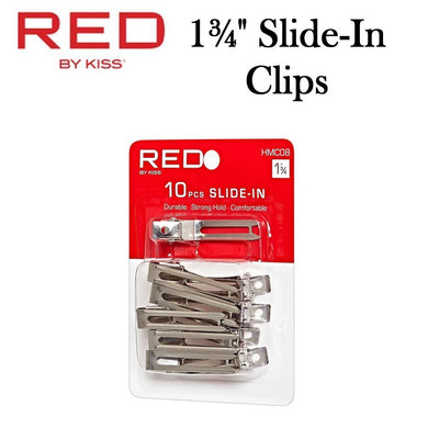 Red by Kiss Clip, Slide-In Hair Clip, 10 pieces (HMC08)