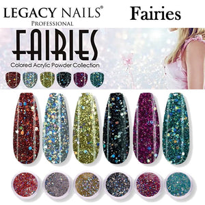 Legacy Nails Colored Acrylic Powder Collection, "Fairies"