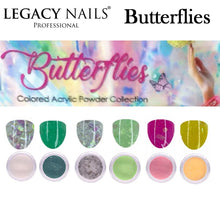 Legacy Nails Colored Acrylic Powder Collection, "Butterflies"