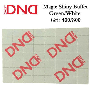 DND Nail Buffer, Magic Shiny Buffer - Green/White - Grit 400/300