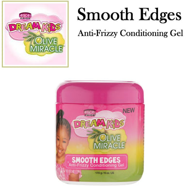 African Pride Dream Kids Olive Miracle Smooth Edges Anti-Frizzy Conditioning Gel, 6 oz