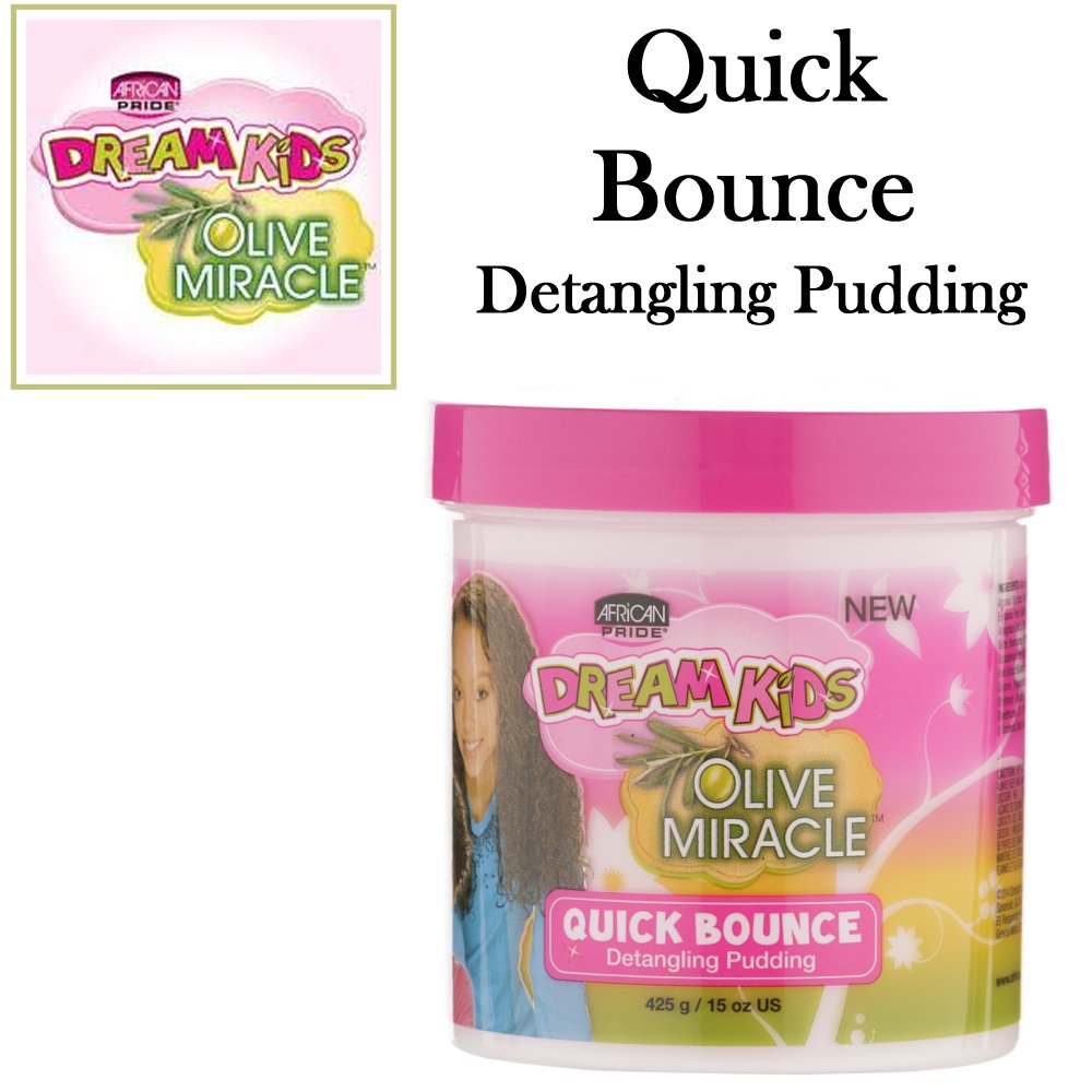 African Pride Dream Kids Olive Miracle Quick Bounce Detangling Pudding, 15 oz