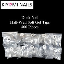 Kiyomi Nails Half Well Duck Nail Soft Gel Tips, 500 Pieces