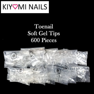 Kiyomi Nails Toenail Soft Gel Tips, 600 Pieces