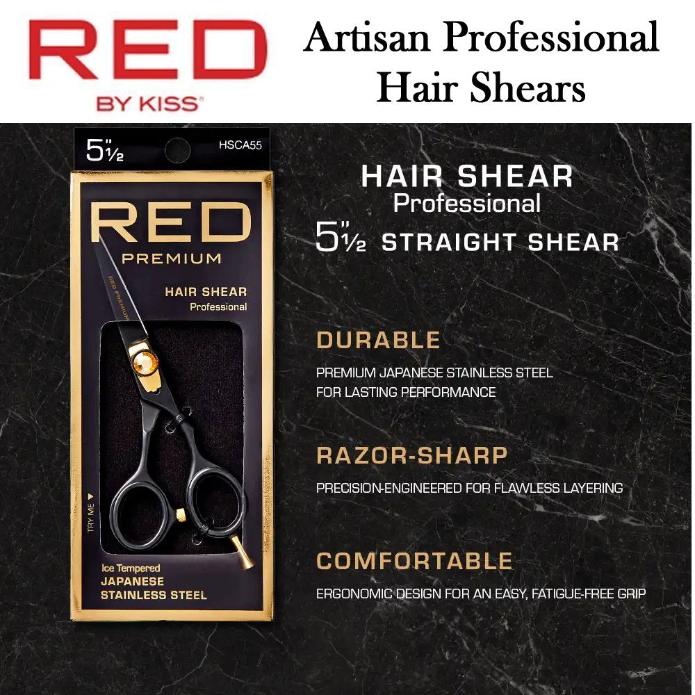 Red by Kiss Artisan Professional Straight Hair Shear