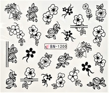 "BW Flora" Water transfer nail decals (12)