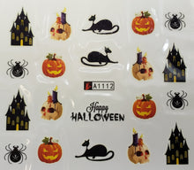 Cute Spooky Halloween water transfer nail decals (12 styles)