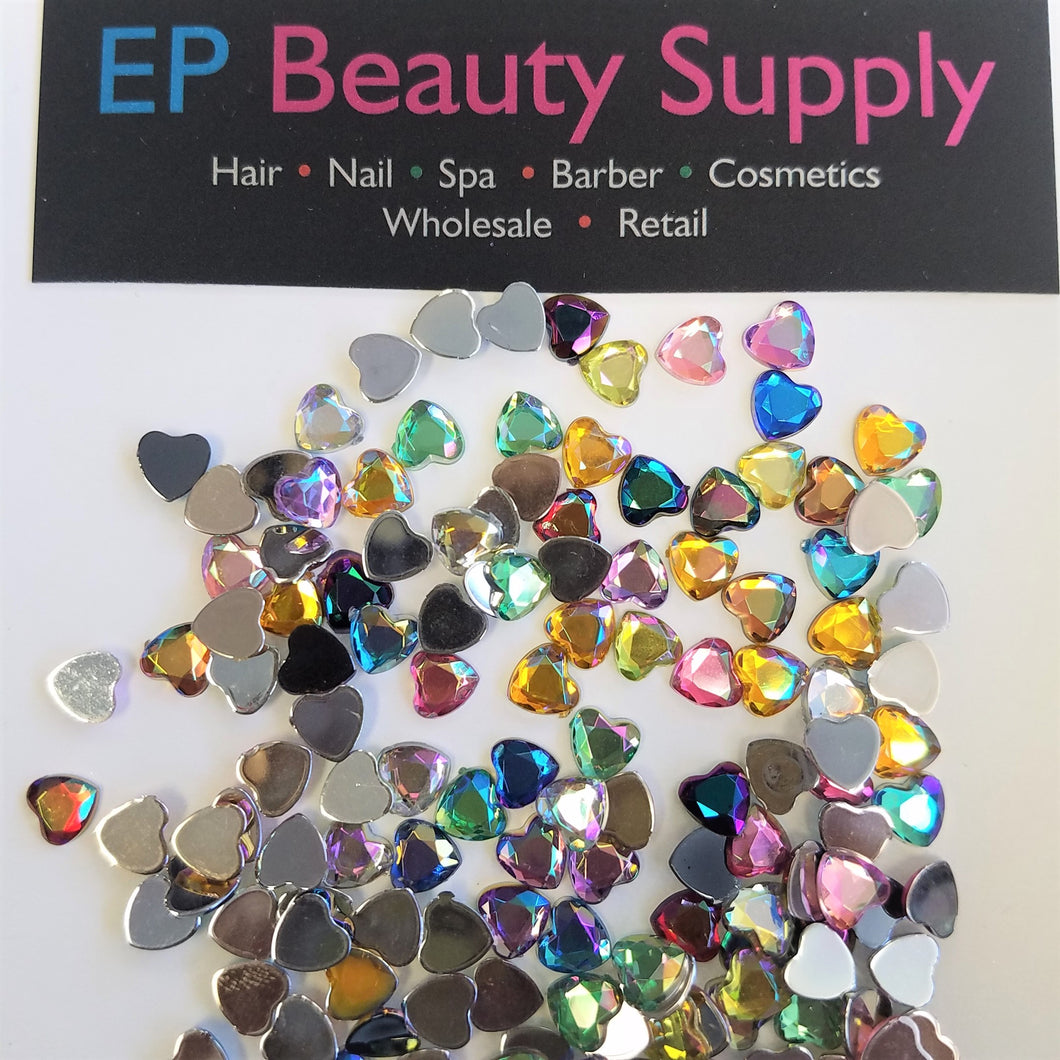 Acrylic Heart Nail Charms (Mixed colors/ 20pcs)