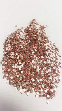 Swarovski Round Rose Peach Flat Back Crystal