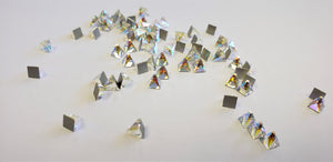Swarovski Crystal AB 'Square Spike' flat back 10pcs
