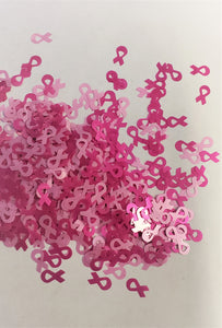 Breast cancer awarness Pink ribbon glitter