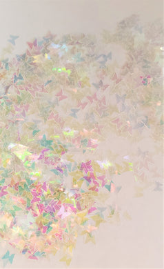 Iridescent clear butterfly glitter