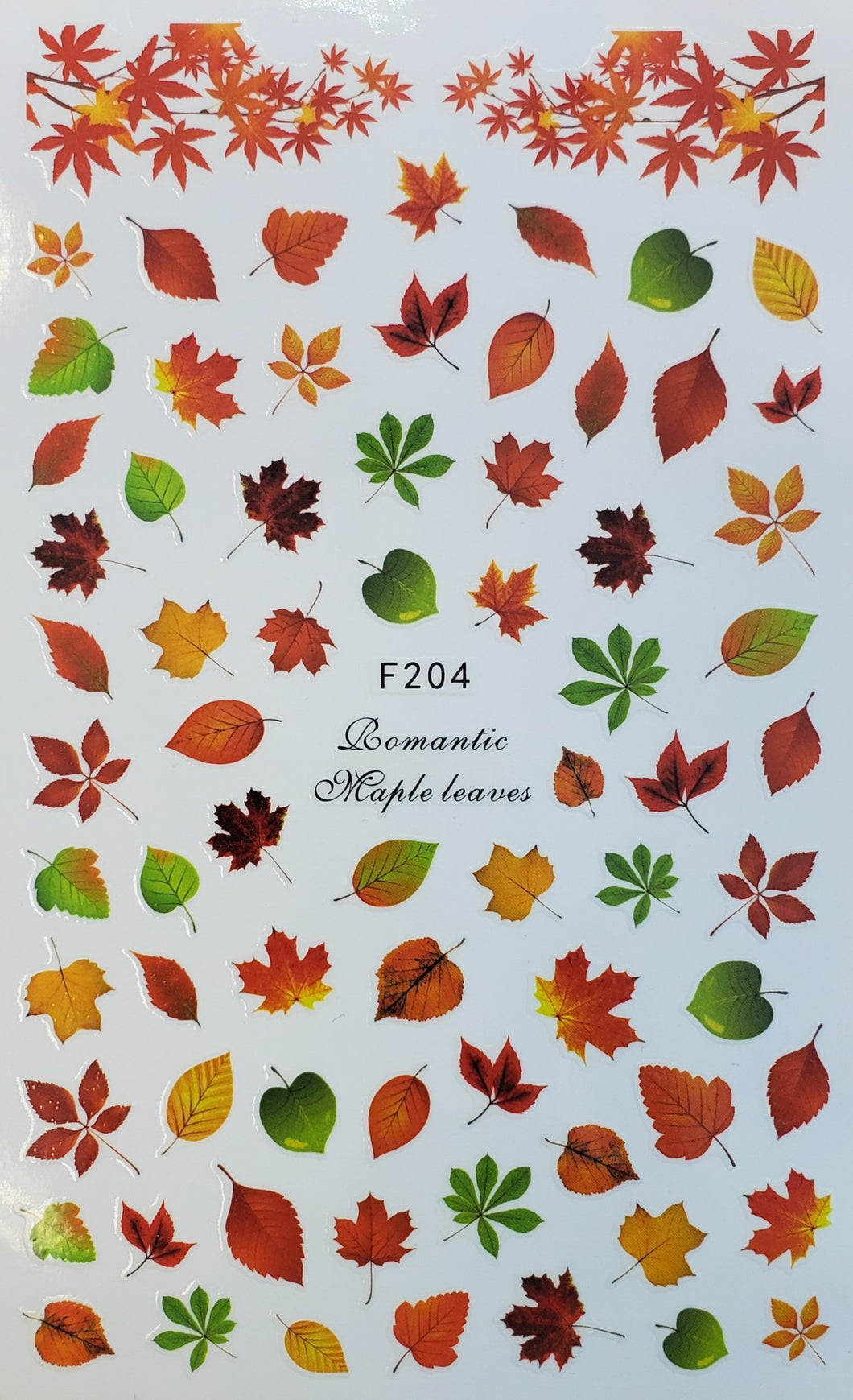 Fall Leaves water transfer nail decals