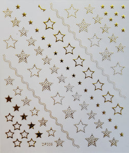 "Gold Stars" Nail stickers