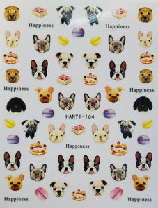 "Pup Happiness" Water transfer nail decals