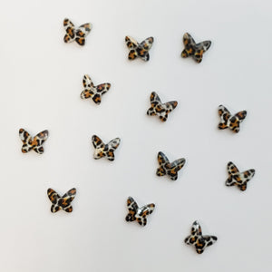 "Leopard Print Butterflies" Nail crystals