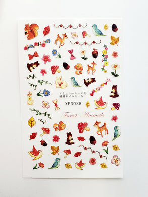 Forest Animals Water Transfer Stickers
