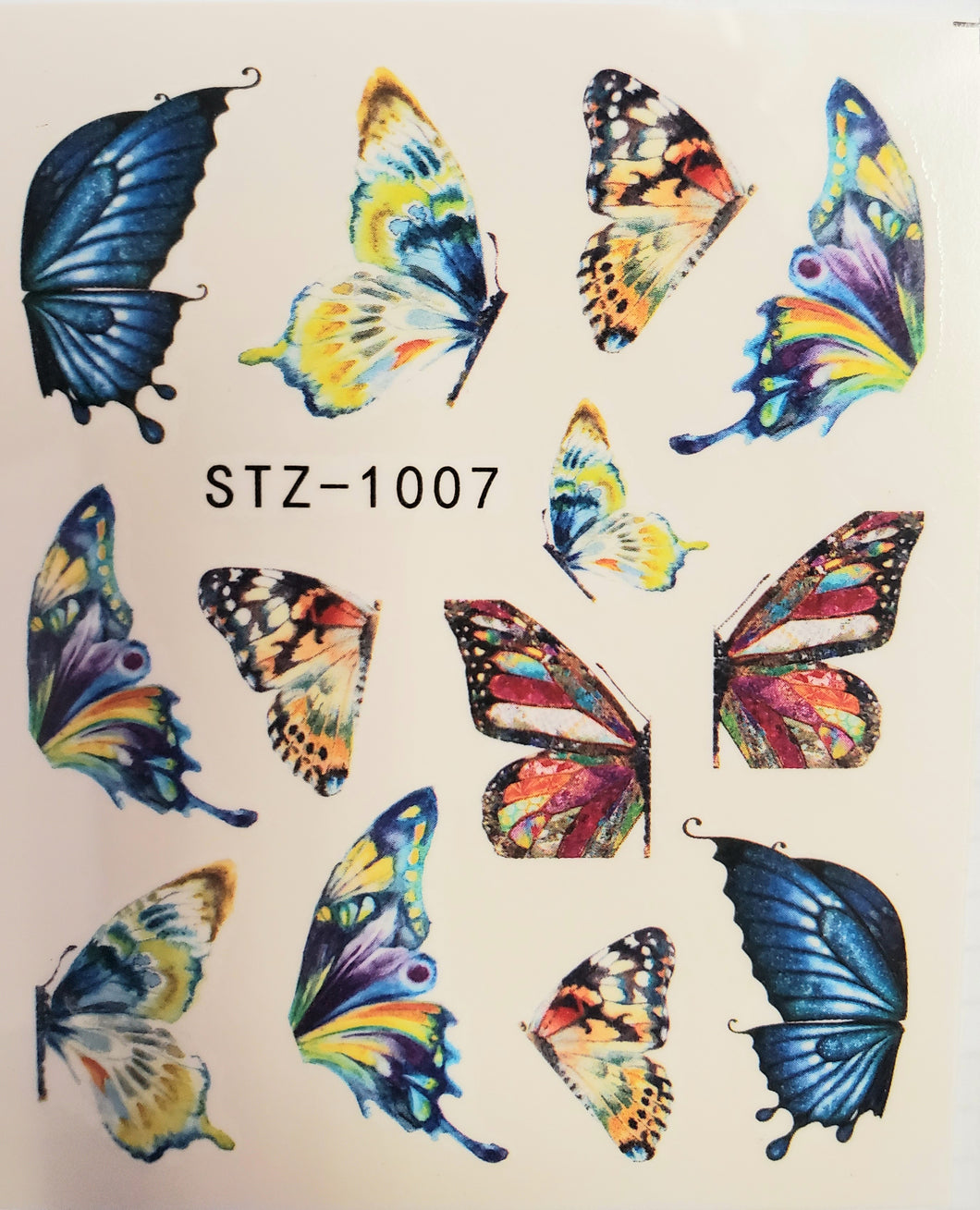 Butterfly water transfer nail decals STZ-1007