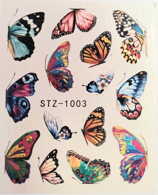 Butterfly water transfer nail decals STZ-1003