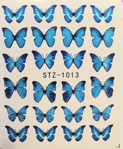 Butterfly water transfer nail decals STZ-1013