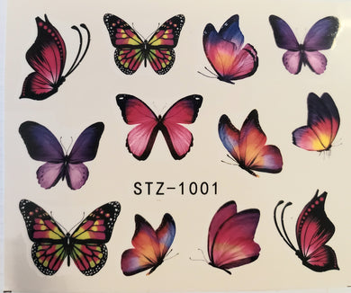 Butterfly water transfer nail decals STZ-1001