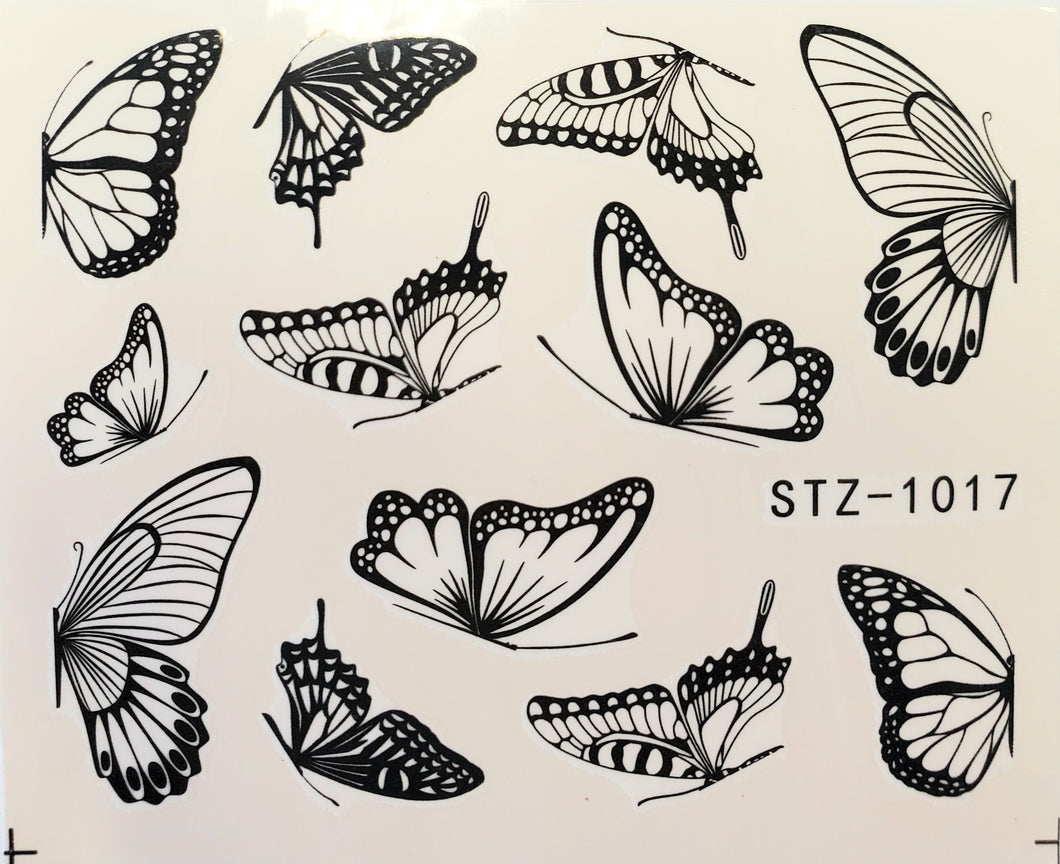 Butterfly water transfer nail decals STZ-1017