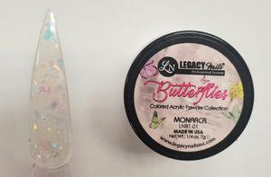 Legacy nails butterflies colored acrylic powder collection