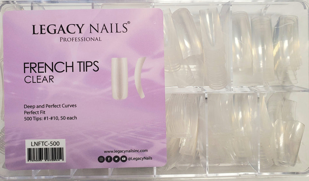 Legacy nails french tips clear