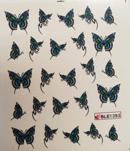 Butterfly water transfer nail decals BLE 1390- 1400