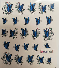 Butterfly water transfer nail decals BLE 1390- 1400