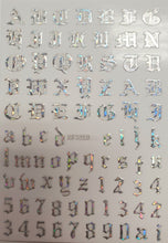 Old english letter nail art stickers
