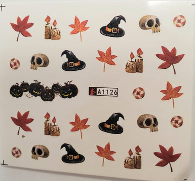 Halloween water transfer nail decals