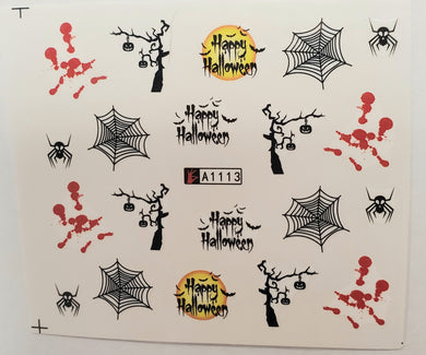 Halloween water transfer nail decals