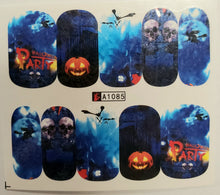 Halloween water transfer nail decals