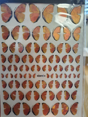 Gold 2tone butterfly 3D nail sticker
